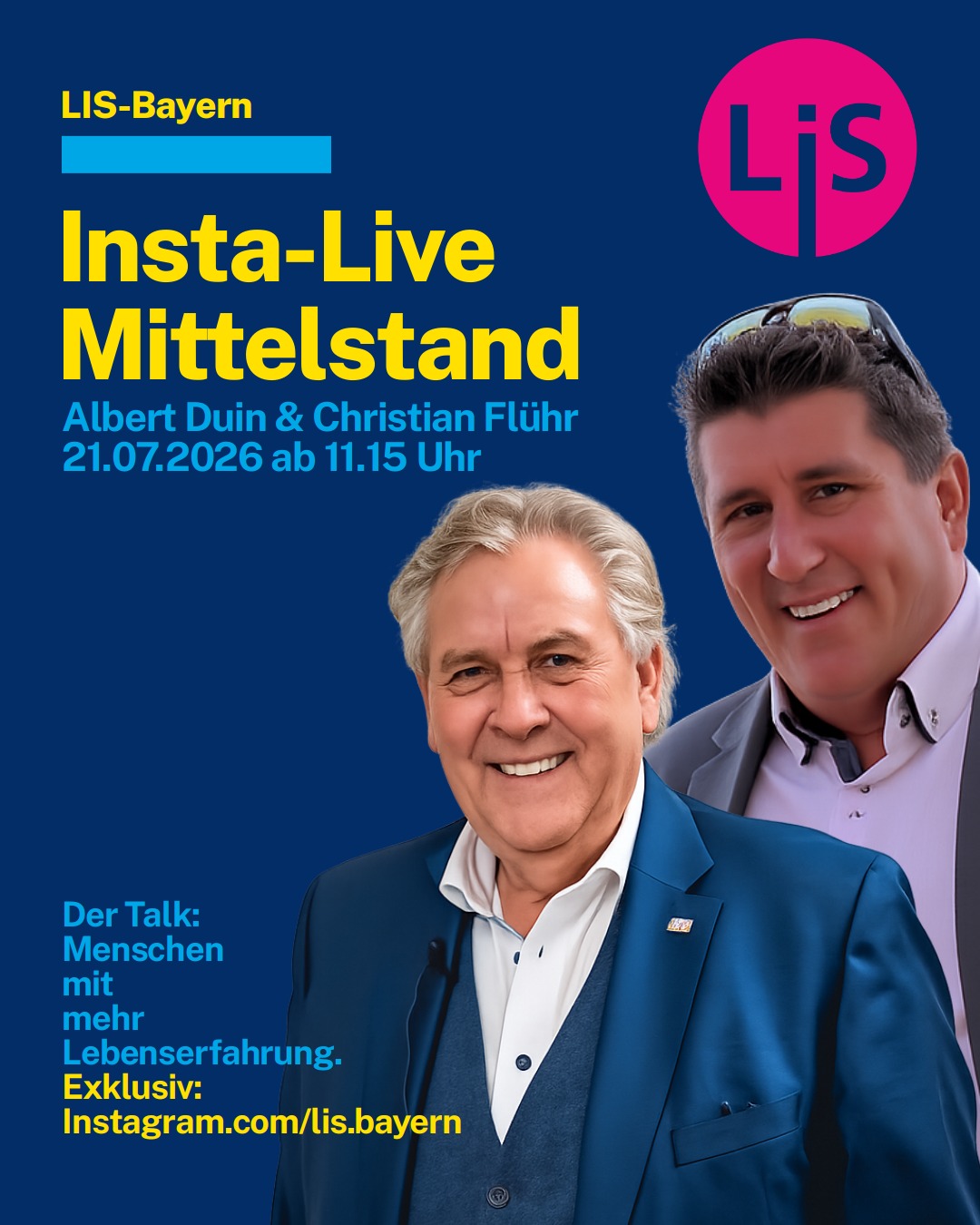 Insta-Live mit Albert Duin.